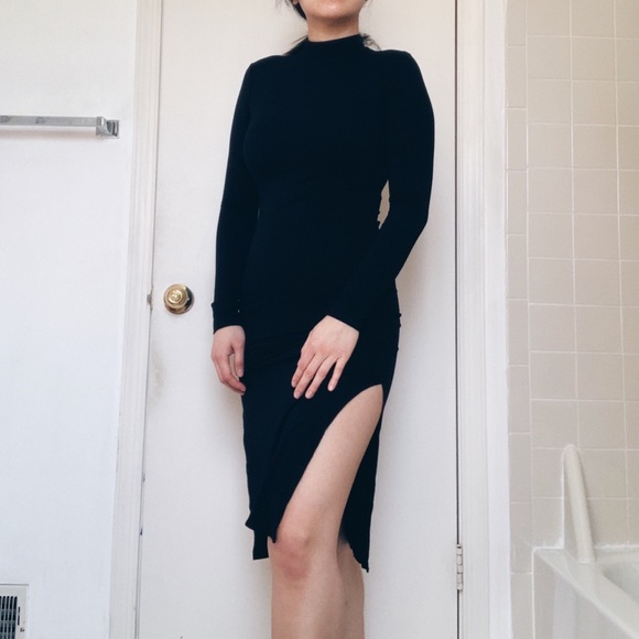 Mock Neck Dress - Picture 2 of 3